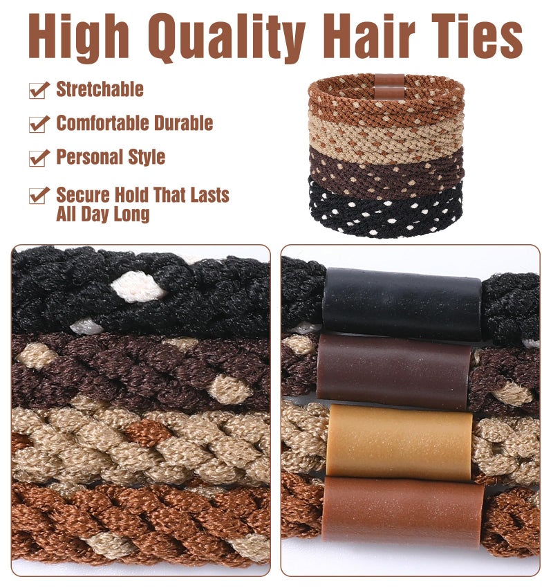 ValueBargain 12 Pcs Men's Hair Ties, Braided Hair Ties for Men No Slip for Long & Thick Hairs, No Breakage and Crease for Workout, Gym & Daily Use (Multicolor) - Image 3